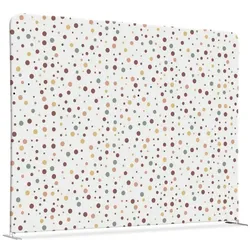 SHOWDOWN Displays Showdown Textil Raumteiler Basic - 200-150 Doppel Punkte - Farbe Erde - Silberner Rahmen
