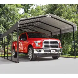 ShelterLogic Stahl Carport Garage Rom | Grau | 600x370x260 cm
