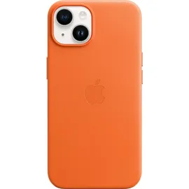 Apple iPhone 14 Leder Case mit MagSafe orange