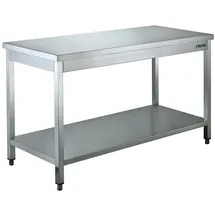 Saro Edelstahltisch, mit Unterblatt - 600 mm Tiefe, 1200mm