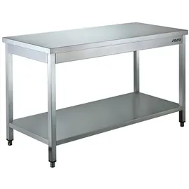 Saro Edelstahltisch, mit Unterblatt - 600 mm Tiefe, 1200mm