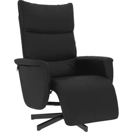 vidaXL Relaxsessel mit Fußteil Kunstleder 84 x 106,5 x 0 cm Schwarz drehbar