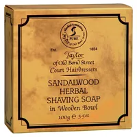 Taylor of Old Bond Street Sandalwood Herbal Shaving Soap in Wooden Bowl 100 g