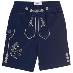 Kinder Bermuda-Shorts für Jungen kurze Hose mit schönen Stickereien Sommer-Shorts Baumwoll-Shorts Trachten-Hose 937499 Navy - 140/146