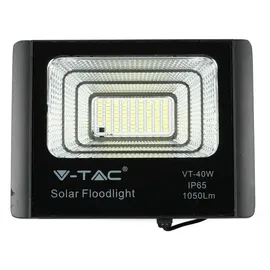 V-Tac VT-40W Solarscheinwerfer mit Solarpanel - LED-Solarleuchte, Strahler, 16 W, 1050 lm, 4000K