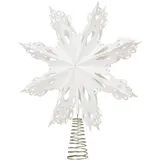 Broste Copenhagen Christmas Dekostern Snowflake aus Papier in der Farbe Weiß, 30cm,