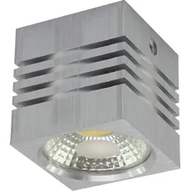 Licht-Erlebnisse LED Deckenspot Aufputz Aluminium 270 lm 5,5 cm breit in Silber quadratisch - Silber