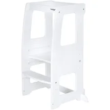 babybay Lernturm Littlefoot 3-fach höhenverstellbar  aus Buchenholz weiß lackiert