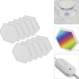 EMOS Smart Hexagon Wandleuchte (10 Stk) 1,5m Kabel Weiß