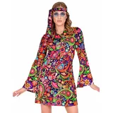 Widmann S.r.l. Kostüm Hippie 'Love' für Damen - Pink, 70er Jahre