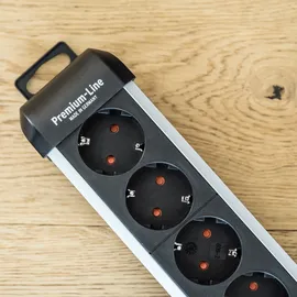 Brennenstuhl Steckdosenleiste 3 m Silber-Schwarz 6 St.