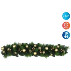 Näve LED-Weihnachtsranke "NOEL" gold
