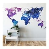 wall-art Wandtattoo »Universum Weltkarte Galaxie«, (1 St.), selbstklebend, entfernbar blau