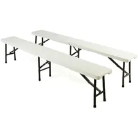 VCM Klappbank 180 x 25 x 41 cm Weiß