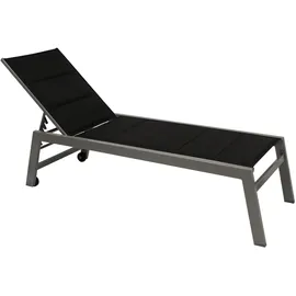 FRG Sonnenliege 200 x 70 x 30 cm Grau