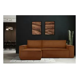 Konsimo Ecksofa Napi ¦ orange ¦ Maße (cm): B: 262 H: 89