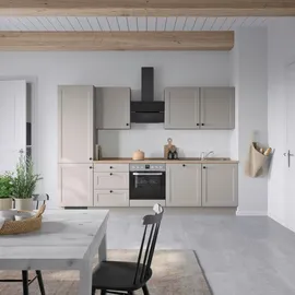 Nobilia Küchenleerblock Cascada, Grau, Eiche Metall, 3 Schubladen, nur wie online abgebildet bestellbar, 300 cm, Blauer Engel, Pefc, Goldenes M, Made in Germany, DGM-Klimapakt, seitenverkehrt erhältlich, vormontierter Korpus, Küchen, Küchenzeilen &