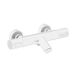 Herzbach Deep White Wannen-Thermostat 23.132170.1.07 Aufputz, grau matt