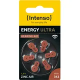 6 Intenso Energy Ultra Typ 312 Zink-Luft Hörgerätebatterien im 6er Blister