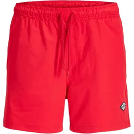 JACK & JONES Badeshorts JPSTMAUI TROPIC SOLID SWIM SHORTS SN Rot S