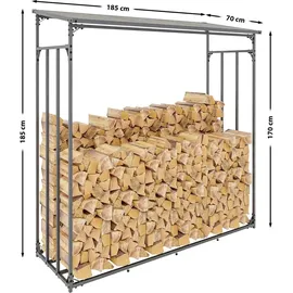 CLP Kaminholzunterstand Ruston mit Abdeckplane xxl