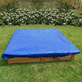 Gartenpirat Abdeckung für Sandkasten 150 x 150 cm mit Schnur Blau