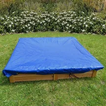 Gartenpirat Abdeckung für Sandkasten 150 x 150 cm mit Schnur Blau