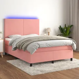 vidaXL Boxspringbett 140 x 200 cm Rosa