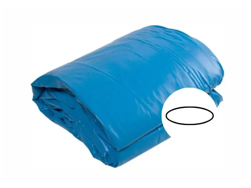 Poolfolie Oval blau Tiefe 1,20 m Folienstärke 0,60 mm mit Einhängebiese P1