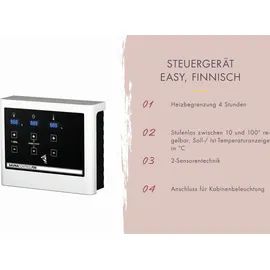 Karibu Fasssauna Asymmetrisch 3 inkl. 9 kW Ofen + ext. Steuerung