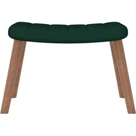 vidaXL Schaukelstuhl Modell 1 Samt 75 x 100 x 80 cm Dunkelgrün mit Hocker