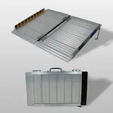 Baumarktplus TRUTZHOLM Rollstuhlrampe klappbar 61 cm Traglast 272 kg Alu grau geriffelt Auffahrrampe