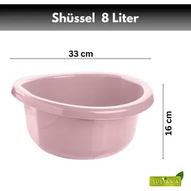 Centi Vielseitiges 2er-Set 8l Waschschüsseln rosa, stabil, für Küche - Haushalt - Rosa