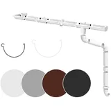 RainWay Regenrinnen Komplettset PVC-U 10 m für Dachflächen < 100 m2 weiß