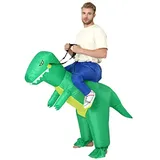 FXICH Aufblasbare Dinosaurier Kostüm für Erwachsene, Dinosaurier Kostüm für Halloween,Erwachsene Dinosaurier Kostüm 150-190cm