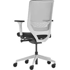 Trendoffice by Dauphin Bürostuhl to-sync work mesh, 9242SY2FVKVW Stoff weiß, Gestell weiß
