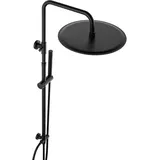 dylin gmbh Duschsystem ohne Armatur Rund D30 cm Matt Schwarz