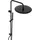 dylin gmbh Duschsystem ohne Armatur Rund D30 cm Matt Schwarz
