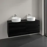 Villeroy & Boch Collaro Waschtischunterschrank C04800AB, 140x54,8x50cm, für 2 Waschtische, Black Oak,