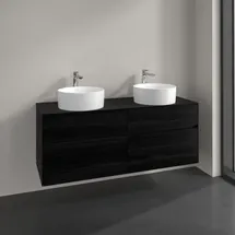 Villeroy & Boch Collaro Waschtischunterschrank C04800AB, 140x54,8x50cm, für 2 Waschtische, Black Oak,