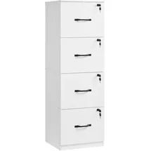 VASAGLE Aktenschrank 80 x 40 x 120 Wolkenweiß