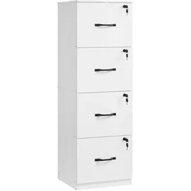 VASAGLE Aktenschrank 80 x 40 x 120 Wolkenweiß