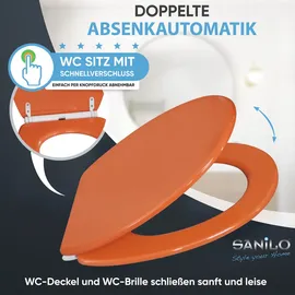 Sanilo WC-Sitz mit Absenkautomatik Orange