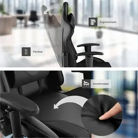 Tectake Twink Gaming-Stuhl Schwarz