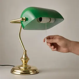 Relaxdays Bankerlampe Grün