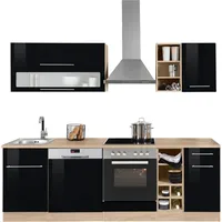 kochstation Küchenzeile KS-Eton 240 cm schwarz