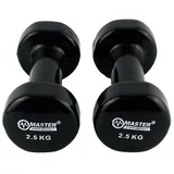 Master Vinylhanteln 2 x 2,5 kg Hantelset weiß