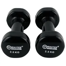Master Vinylhanteln 2 x 2,5 kg Hantelset weiß
