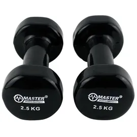 Master Vinylhanteln 2 x 2,5 kg Hantelset weiß