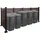 Mendler Mülltonnen-Zaun HWC-K57 130 x 300 x 110 cm braun